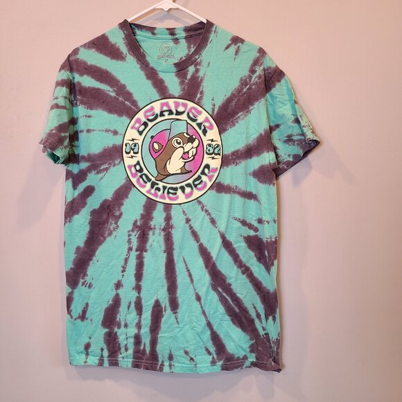 Bucees Shirt Tie Dye Beaver Believer Short Sleeve Top Unisex Medium - Picture 5 of 5